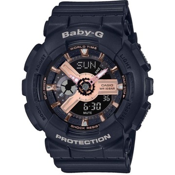 Zegarek Damski Casio Baby-G BA-110RG-1AER czarny pasek