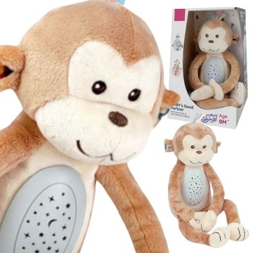 PRZYTULANKA INTERAKTYWNA PROJEKTOR MASKOTKA USYPIACZ MAŁPKA WOOPIE BABY