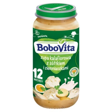 BOBOVITA страва в баночці, Суп З цвітної капусти з Жовтком і Картоплею,