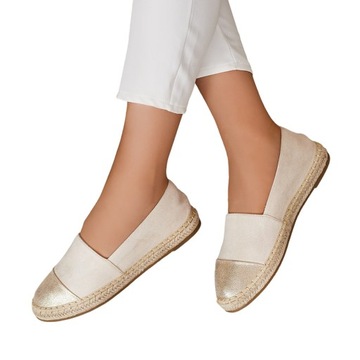 BEŻOWE ESPADRYLE DAMSKIE DAFALLE 39