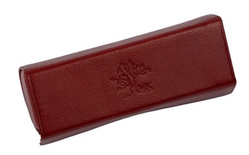 Czerwone etui na szminkę z włoskiej skóry