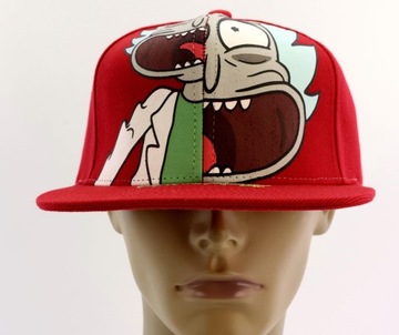 Czapka z prostym daszkiem męska Rick and Morty SNAPBACK 56-60cm czerwona