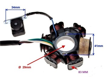 СТАТОРНАЯ КАТУШКА 6 КАТУШЕК ATV CROSS МОТОЦИКЛ