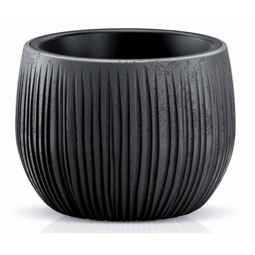 БЕТОННАЯ ЧАША вазон черный бетон диаметр 180мм (DKB180-B411) Prosperplast