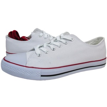 Buty sportowe TRAMPKI tenisówki Niskie Białe - 44