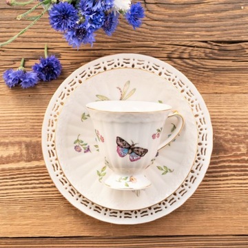 Чашка чайная 180 мл с блюдцем LEDA IVORY VILLA ITALIA