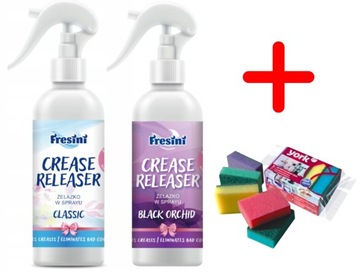 ŻELAZKO W SPRAYU SPRAY 2 x 0,5L FRESINI + GĄBKI