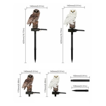 Подвесной светильник на солнечных батареях OWL SOLAR REPELLER белый 42,5 см 1 шт.