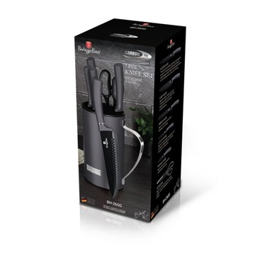 Zestaw noży 7 ele. BERLINGER HAUS Carbon Pro BH-2600