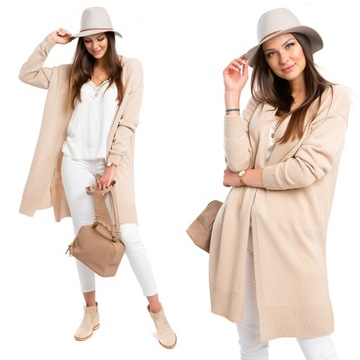 JESS ASYMETRYCZNY KARDIGAN PŁASZCZYK SWETER