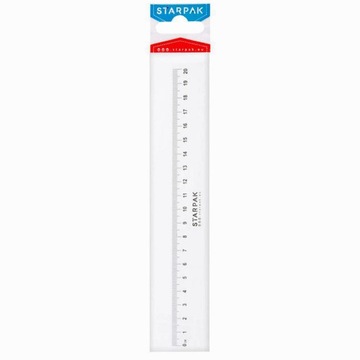 LINIJKA PLASTIKOWA 20CM STK, STARPAK