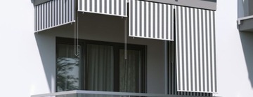 Вертикальная маркиза для балкона и террасы Рулонная штора внешнее покрытие 240х240 Кремовый