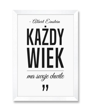 Obraz plakat na ścianę o wieku chwili A4 rama