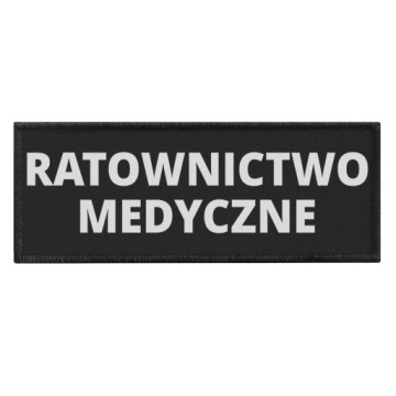 Emblemat RATOWNICTWO MEDYCZNE ODBLASKOWA NASZYWKA 30x10 i 13x5 Z RZEPEM