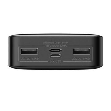 BASEUS POWERFUL POWERBANK BIPOW 20000 мАч 2X USB USB-C FCP QC 15 Вт 3 А 12 В LED