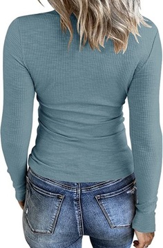 Женская футболка с цветным градиентом и P-образным воротником