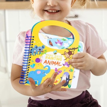 Водная книжка-раскраска DIY Paint Activity Book Развивающие игрушки Животные