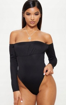 I27 Czarne body PrettyLittlethig 44 bardot