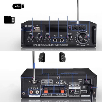УСИЛИТЕЛЬ BLUETOOTH ЦИФРОВОЙ СТЕРЕО УСИЛИТЕЛЬ HIFI С БАСОВЫМ ТЮНЕРОМ