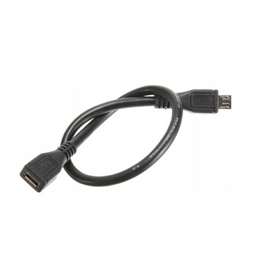 Kabel Micro B męski na żeński Micro USB męski na