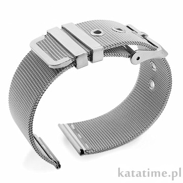Bransoletka pasek do zegarka do smartwatcha mesh milanese 18 mm stalowa A