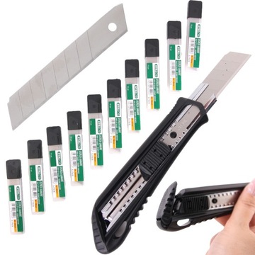 100 шт. сломанное лезвие и нож для поклейки обоев на картонные коробки, лезвия ножа для наклеивания обоев 18 мм