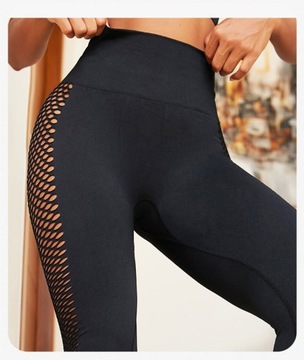 LEGGINSY sportowe LEGINSY PUSH UP MODELUJĄCE z marszczeniem WYSOKI STAN