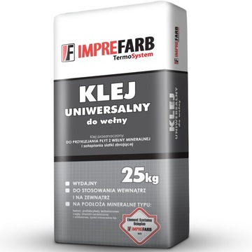 KLEJ DO SIATKI WEŁNY UNIWERSALNY 25kg IMPREFARB