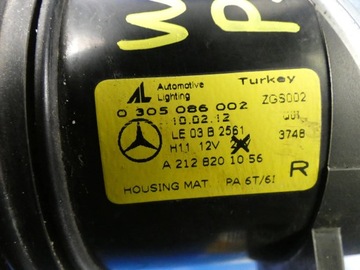 MERCEDES B TŘÍDA W246 E W212 C W204 HALOGEN PRAVÝ PŘEDNÍ MLHOVKOVÁ