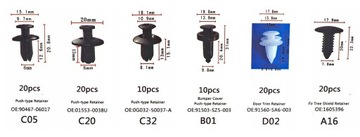 SPINKI SAMOCHODOWE KLIPSY KOŁKI TAPICERKI SPINKI KOŁKI KLIPSY SAMOCHODOWE