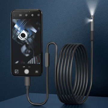 Жесткая эндоскопическая камера для мобильного телефона и компьютера 3M LED 2xFHD