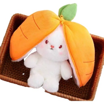 ПЛЮШЕВАЯ ИГРУШКА-МАСКОТ УШКИ КРОЛИКА-МОРКОВКИ 2в1 ЗАЯЦ В МОРКОВКЕ 25 СМ