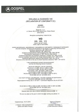 Крышный вентилятор Dospel WD 250 GRZYBEK 1600 м3/ч