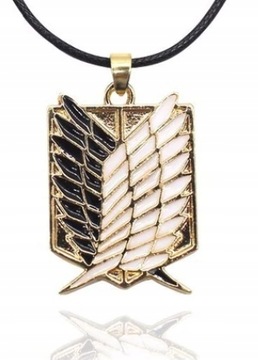 Wisiorek Attack on Titan Shingeki no Kyojin metal Skrzydła Wolności czarny
