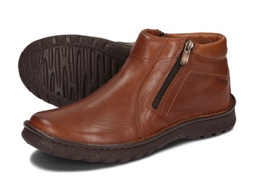 ЗИМНЯЯ БОТИНКА МУЖСКАЯ С УТЕПЛЕННЫМ 130 СВЕТЛО-КОРИЧНЕВЫЙ 43