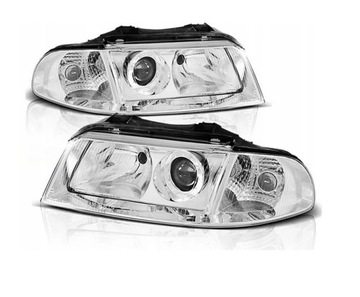 REFLEKTORY AUDI A4 B5 LIFT 99-00 SOCZEWKI CHROME