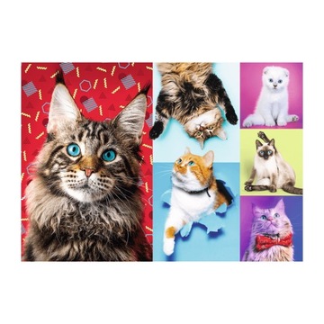 ПАЗЛ CUBES Merry CATS 1000 ШТУК ПРЕМИУМ, ВОЗРАСТ 12+