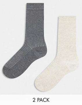 Asos Design kcq SKARPETKI KLASYCZNE 2-PACK 36-39 NG3