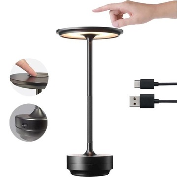LAMPKA NOCNA DOTYKOWA STOŁOWA 3 STOPNIOWA LED USB