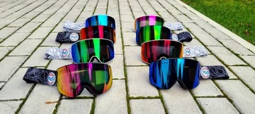 GOGLE NARCIARSKIE MĘSKIE YOLO WYMIENNE SZYBY POLARYZACJA ZIELONE ANTI FOG