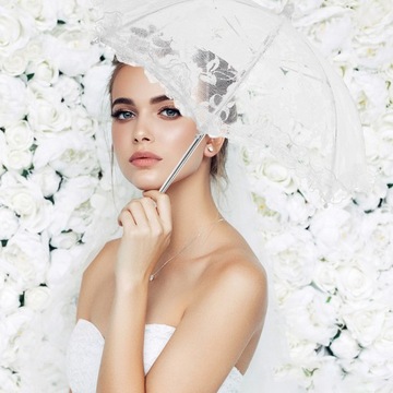 ТОРЖЕСТВЕННЫЕ СВАДЕБНЫЕ ЗОНТЫ С КРАСИВЫМИ КРУЖЕВНЫМИ УЗОРАМИ