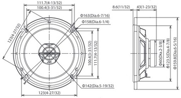 Динамики JVC 165 мм для OPEL Astra H Corsa D Vectra C Signum PEUGEOT Boxer