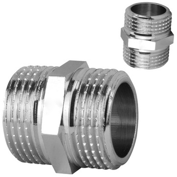 NYPEL ŁĄCZNIK ZŁĄCZKA GZ CHROM CHROMOWANY 3/8