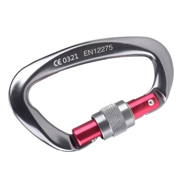 Aluminiowa klamra z karabińczykiem w ksztacie