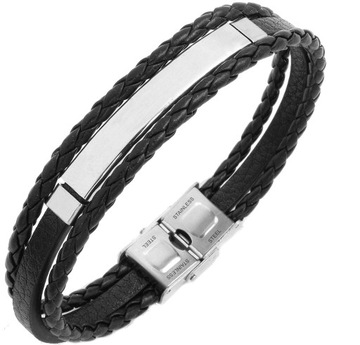 Кожаный браслет для ПАПА, МАМА с парной ГРАВИРОВКОЙ