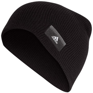ШАПКА ADIDAS ESENTIAL WINTER TRAINING НА ПОВСЕДНЕВНОМ ТЕПЛАЯ МОДНАЯ ЧЕРНАЯ S/M