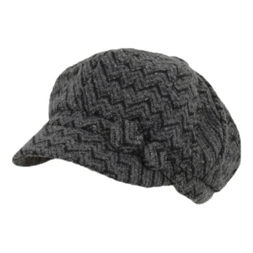 CZAPKA KASZKIET DAMSKI Z DASZKIEM K79D SZARY