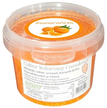 Сахар для сладкой ваты Апельсин 100г ведро