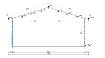 Деревянный гараж - KAROL 595x580 34,5 м2