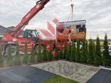 Duża Sauna Beczka KWADRATOWA 5m dla AGROTURYSTYKI